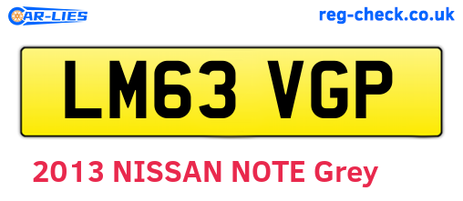 LM63VGP are the vehicle registration plates.