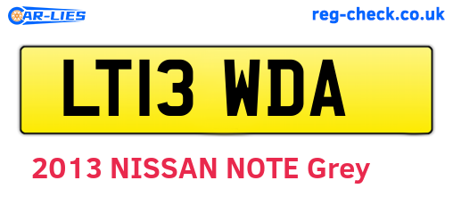 LT13WDA are the vehicle registration plates.