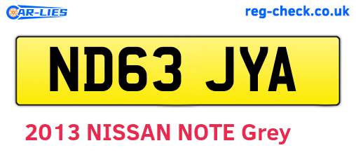 ND63JYA are the vehicle registration plates.