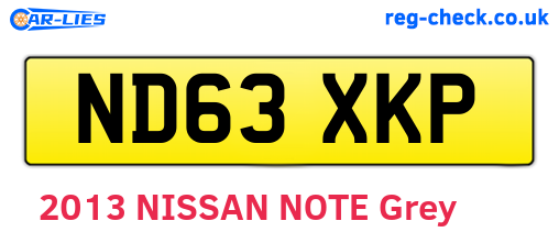 ND63XKP are the vehicle registration plates.