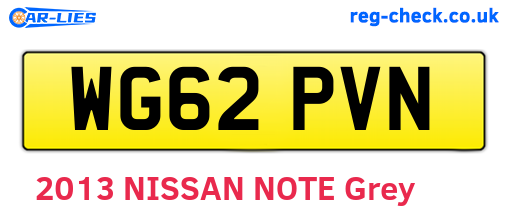 WG62PVN are the vehicle registration plates.