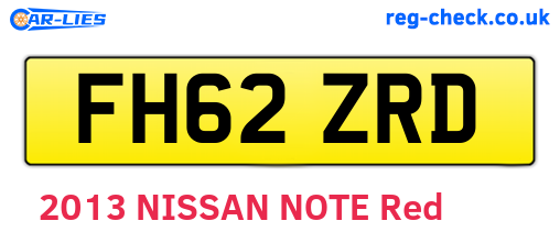 FH62ZRD are the vehicle registration plates.