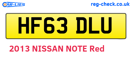 HF63DLU are the vehicle registration plates.