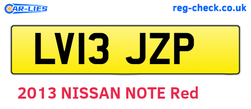 LV13JZP are the vehicle registration plates.