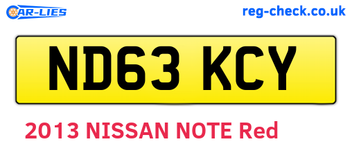 ND63KCY are the vehicle registration plates.