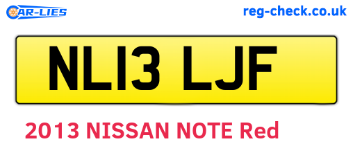 NL13LJF are the vehicle registration plates.