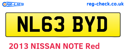 NL63BYD are the vehicle registration plates.