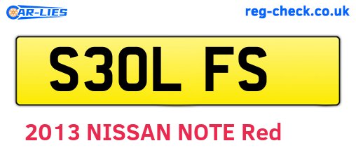 S30LFS are the vehicle registration plates.