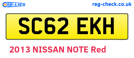 SC62EKH are the vehicle registration plates.
