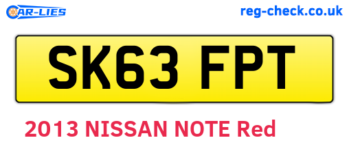 SK63FPT are the vehicle registration plates.
