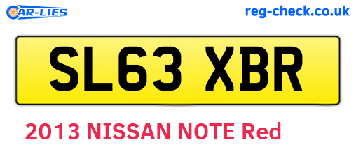 SL63XBR are the vehicle registration plates.