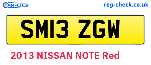 SM13ZGW are the vehicle registration plates.