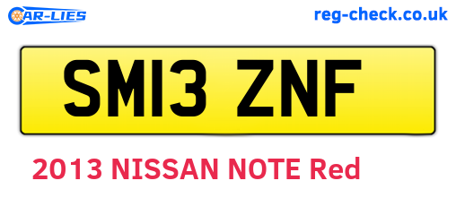 SM13ZNF are the vehicle registration plates.