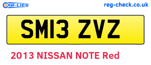 SM13ZVZ are the vehicle registration plates.