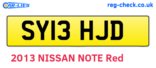 SY13HJD are the vehicle registration plates.