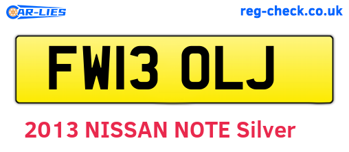 FW13OLJ are the vehicle registration plates.