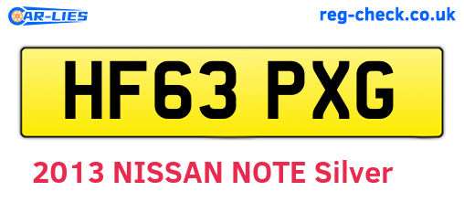 HF63PXG are the vehicle registration plates.