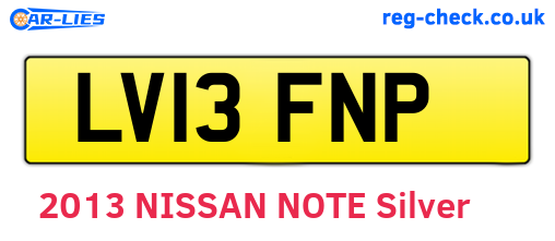 LV13FNP are the vehicle registration plates.