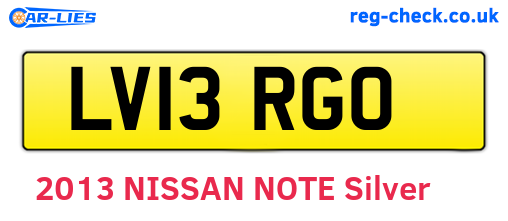 LV13RGO are the vehicle registration plates.