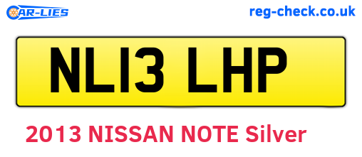 NL13LHP are the vehicle registration plates.