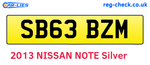 SB63BZM are the vehicle registration plates.