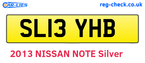 SL13YHB are the vehicle registration plates.