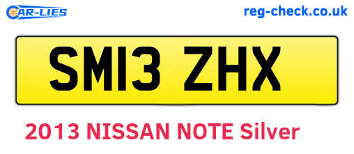 SM13ZHX are the vehicle registration plates.
