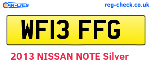 WF13FFG are the vehicle registration plates.