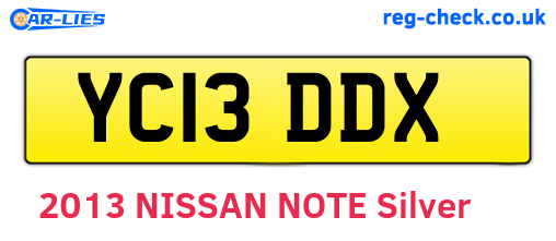 YC13DDX are the vehicle registration plates.