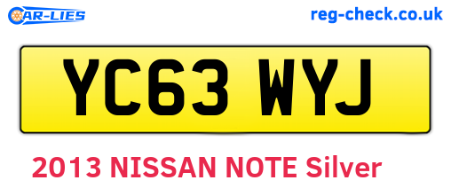 YC63WYJ are the vehicle registration plates.