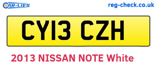 CY13CZH are the vehicle registration plates.