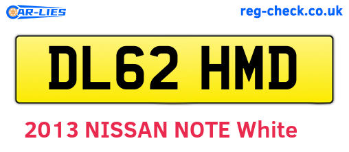 DL62HMD are the vehicle registration plates.