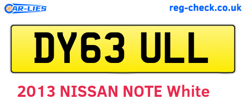 DY63ULL are the vehicle registration plates.