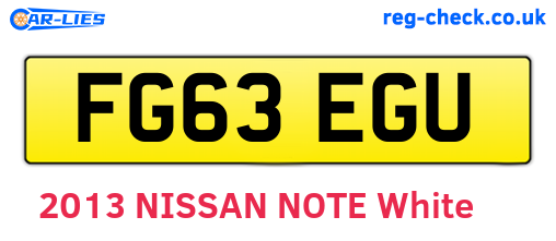 FG63EGU are the vehicle registration plates.