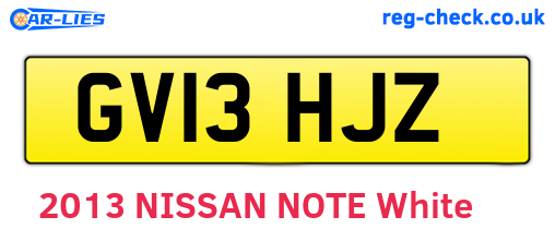 GV13HJZ are the vehicle registration plates.