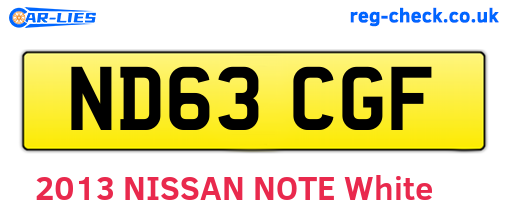 ND63CGF are the vehicle registration plates.