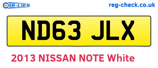 ND63JLX are the vehicle registration plates.
