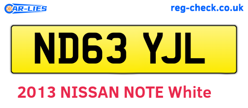 ND63YJL are the vehicle registration plates.