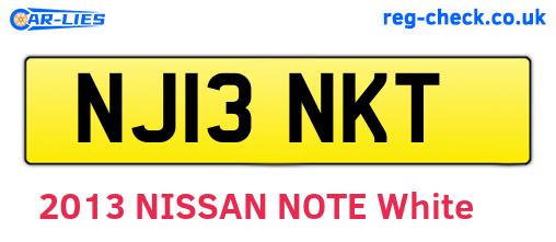 NJ13NKT are the vehicle registration plates.