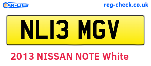 NL13MGV are the vehicle registration plates.