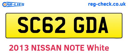 SC62GDA are the vehicle registration plates.