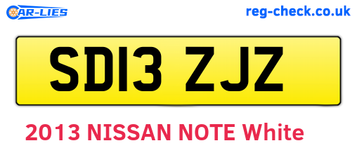 SD13ZJZ are the vehicle registration plates.