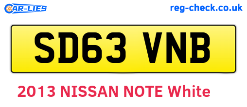 SD63VNB are the vehicle registration plates.