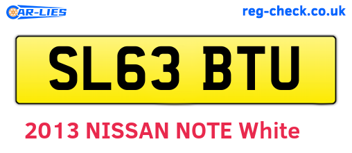 SL63BTU are the vehicle registration plates.