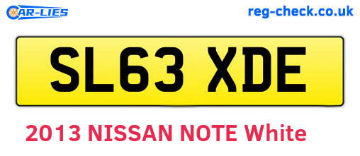 SL63XDE are the vehicle registration plates.