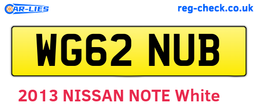 WG62NUB are the vehicle registration plates.