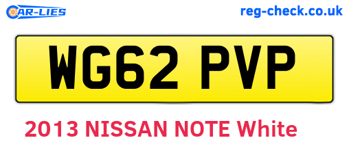 WG62PVP are the vehicle registration plates.