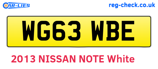WG63WBE are the vehicle registration plates.