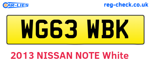 WG63WBK are the vehicle registration plates.