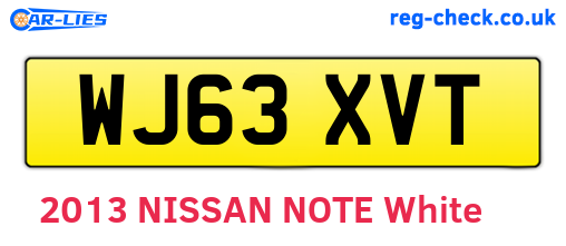 WJ63XVT are the vehicle registration plates.